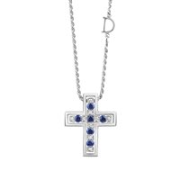 Collana Damiani Donna Belle Epoque in Oro bianco Zaffiro 20073465